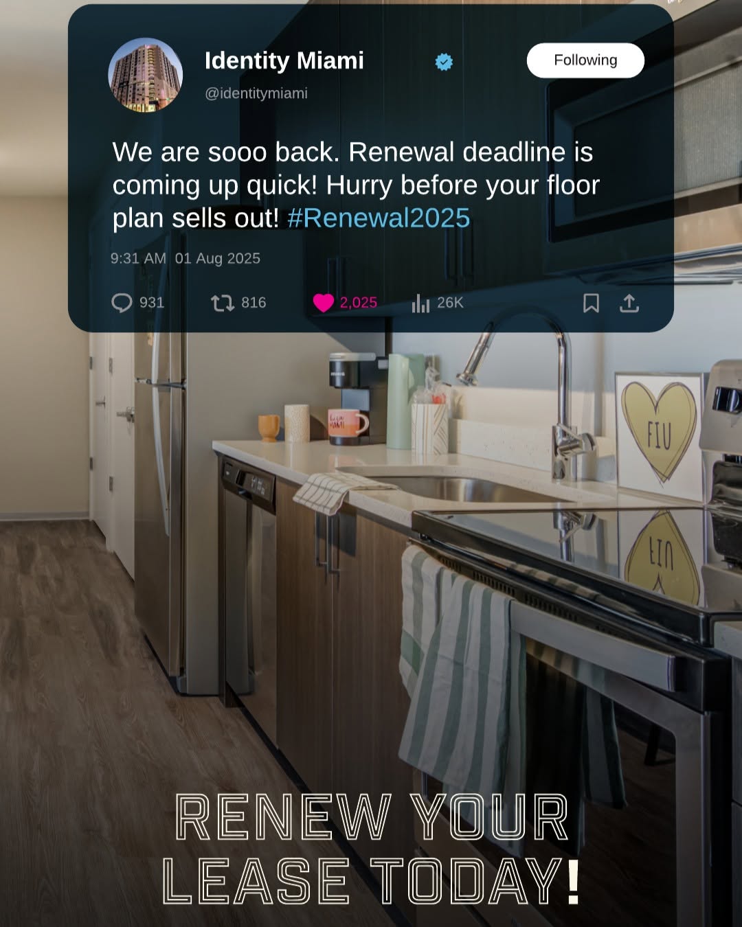 \u23f0 Renewal Deadline is coming up! Lock in your exclusive rate before October 5th \u2014 after this, prices go up. Don't wait!\n\n