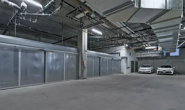 Secure garage parking